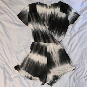 Rolla Coster - White & Grey tie dye romper Sz S